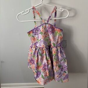 Haute Hippie Toddler Girl Purple Floral Dress 18 Months NWT